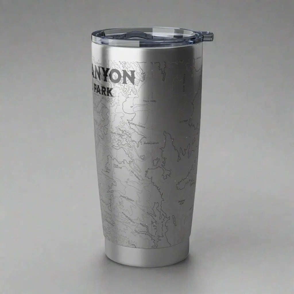 Bryce Canyon National Park Topographic Tumbler 20oz Mug Printify