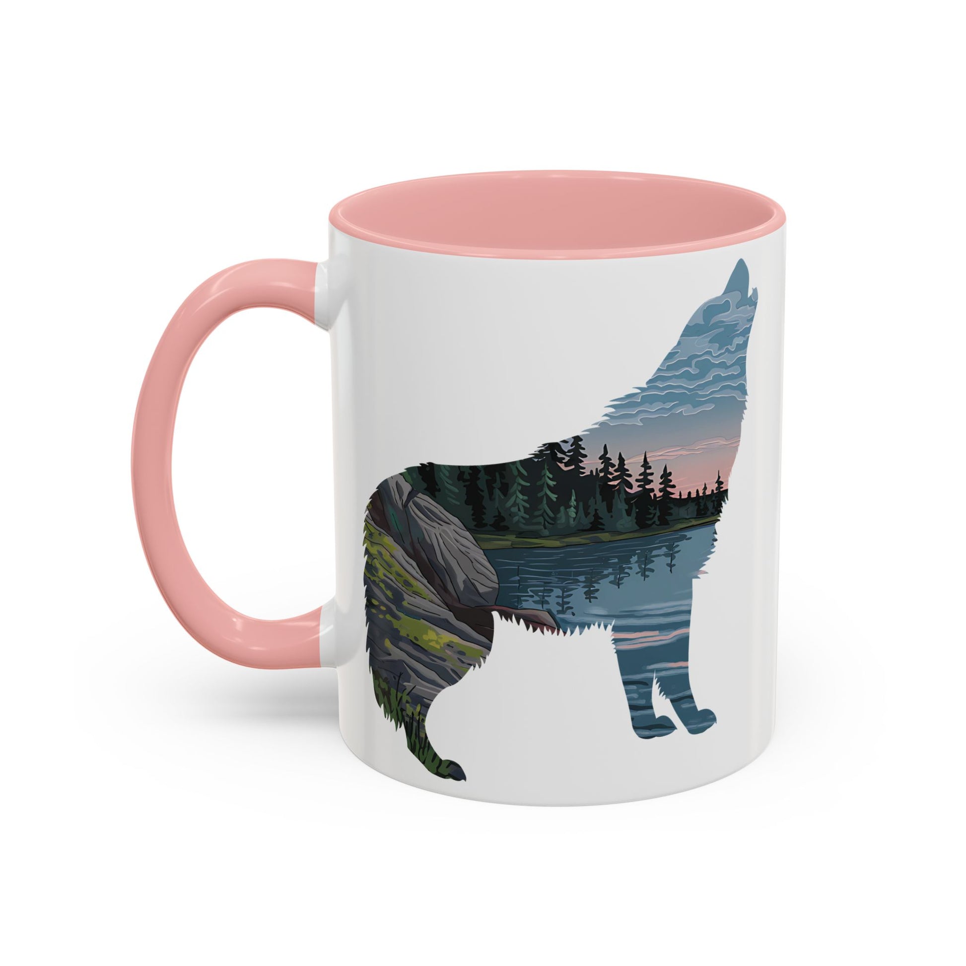Voyageurs National Park Accent Mug Wolf Mug Printify