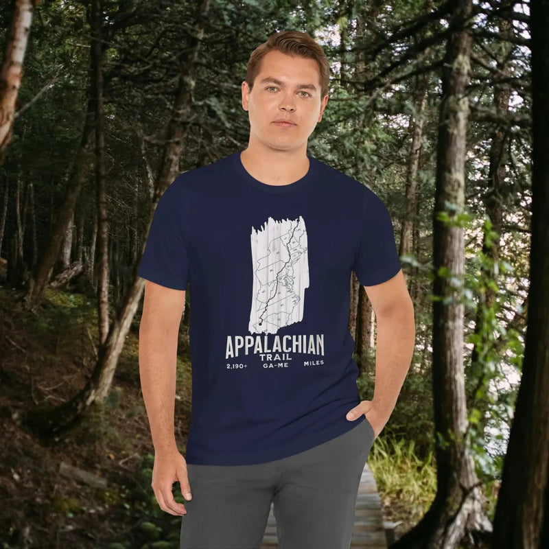 White Blaze Appalachian Trail Unisex T-Shirt Logo Camp Hike Tee T-Shirt Printify