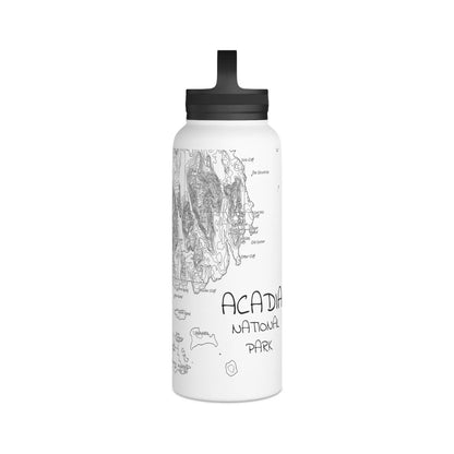 Acadia National Park Stainless Steel Water Bottle (3 Sizes, 3 Lid Styles) Mug Printify