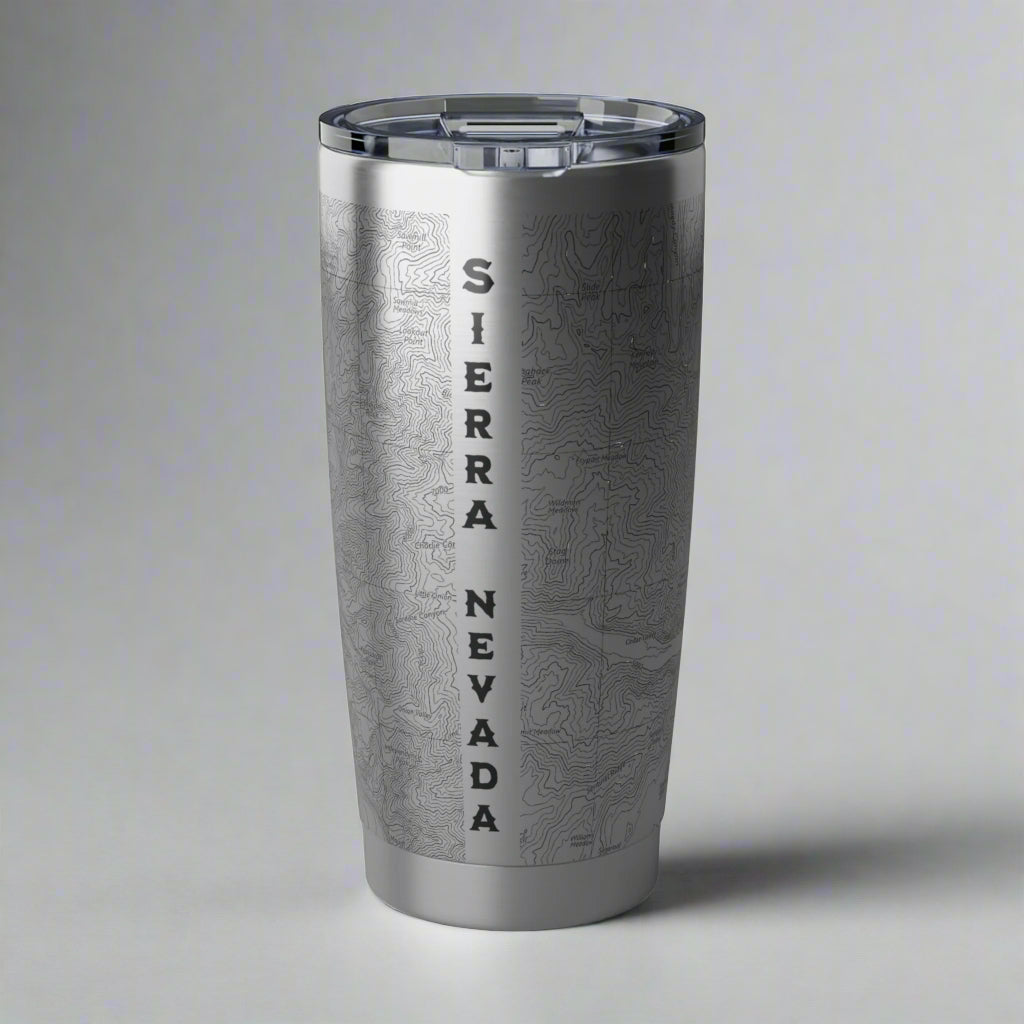 Kings Canyon National Park Topographic Insulated Tumbler 20oz California Sierra Nevada Mug Printify