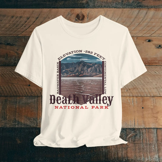 Death Valley National Park Badwater Basin T-shirt T-Shirt Printify Natural XS