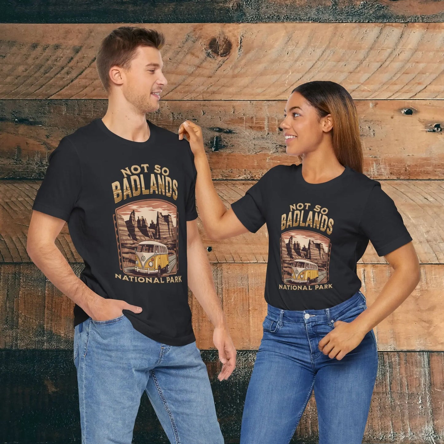 Not So Bad Badlands National Park Unisex T-shirt VW Bus T-Shirt Printify