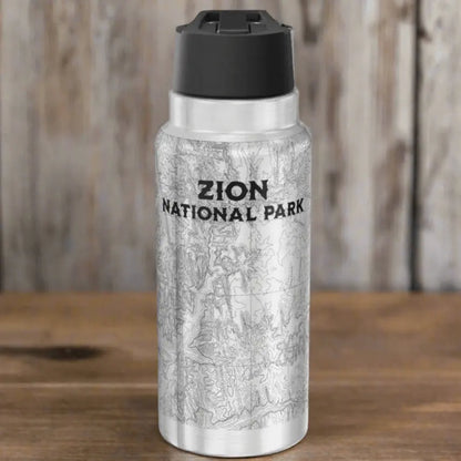 Zion National Park Insulated Water Bottle Tumbler, 32oz Mug Printify