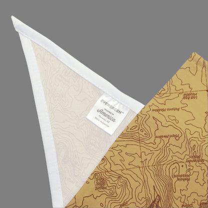 Yosemite National Park Topographic Pet Bandanna Pets Printify 20" × 10"