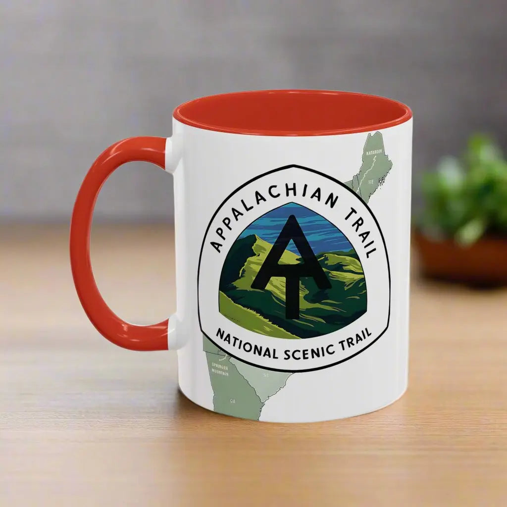 Appalachian National Scenic Trail Accent Coffee Mug 11oz 15oz Mug Printify 11oz Red