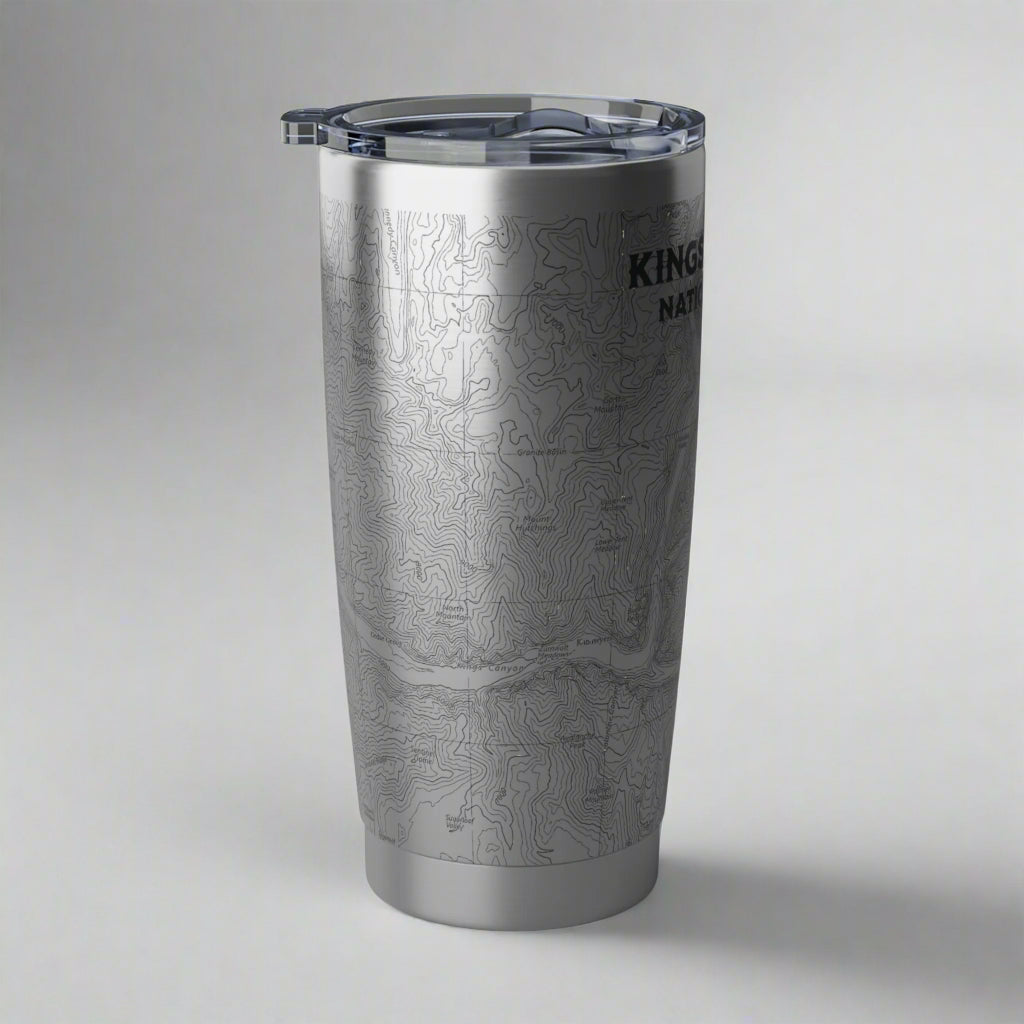 Kings Canyon National Park Topographic Insulated Tumbler 20oz California Sierra Nevada Mug Printify