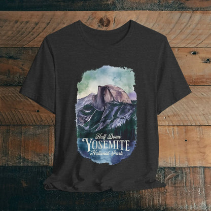 Half Dome Yosemite National Park Unisex T-shirt T-Shirt Printify Dark Grey Heather XS