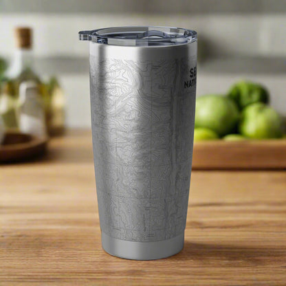 Sequoia Topographic Tumbler Mug Printify