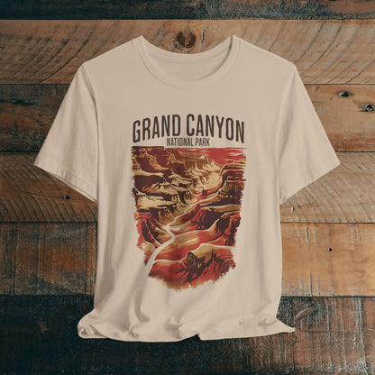 Grand Canyon National Park Unisex T-Shirt T-Shirt Printify Tan XS