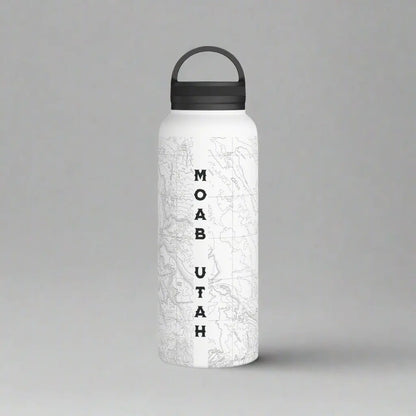 Arches National Park Topographic Stainless Steel Water Bottle Handle Lid Mug Printify