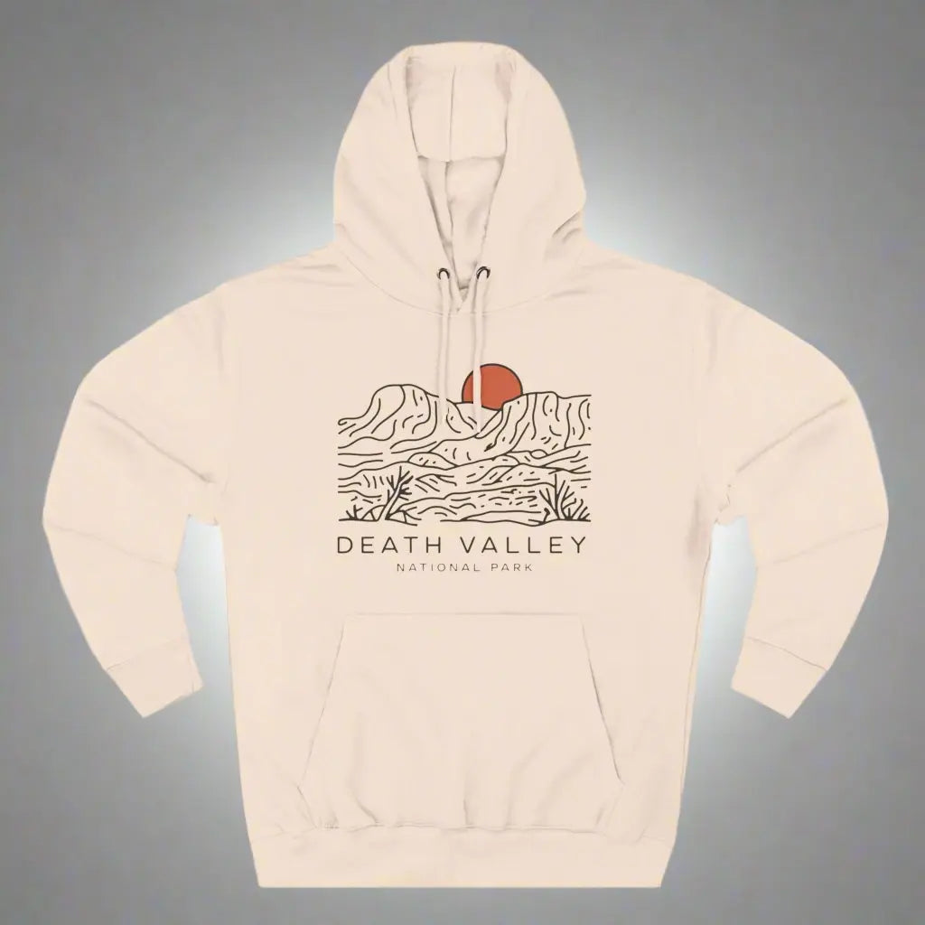 Death Valley National Park Fleece Hoodie Desert Dunes Hoodie Printify S Pale Pink