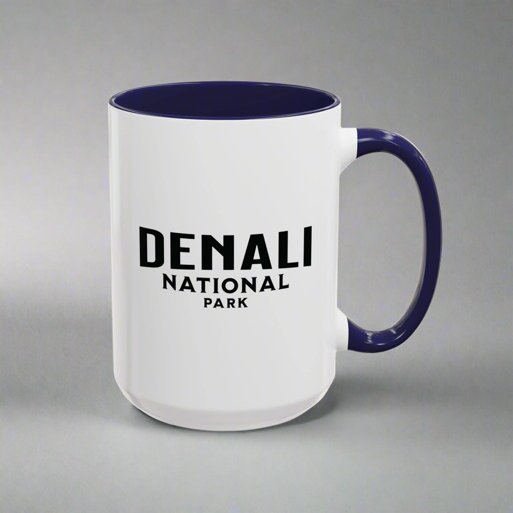 Denali Wolf Colored Mug Mug Printify 15oz Black