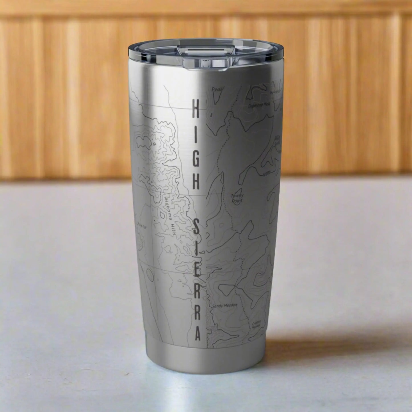 Mount Whitney District Topographic Tumbler 20oz Tumbler Printify 20oz Silver