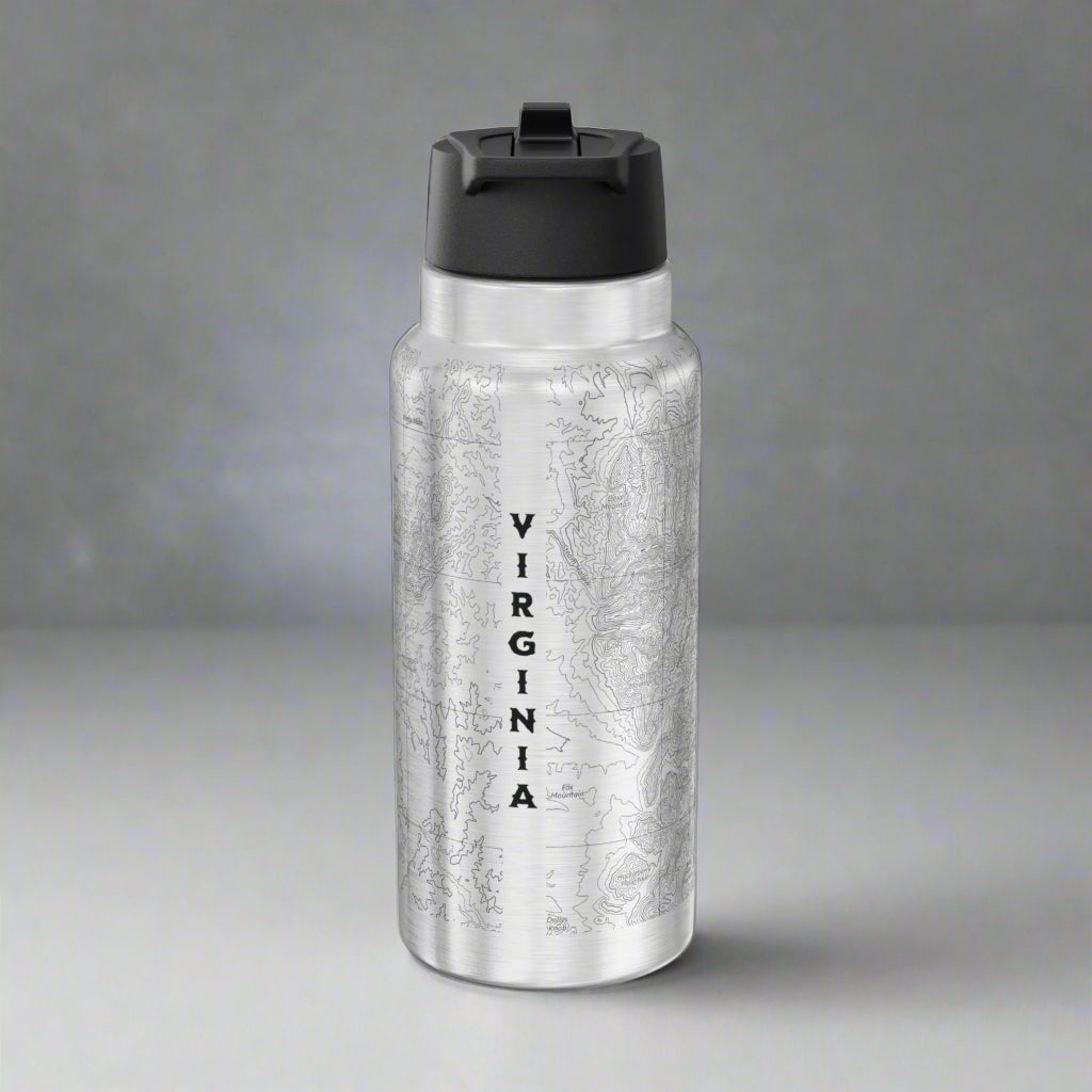 Shenandoah National Park Topographic Insulated Water Bottle Tumbler 32oz water bottle Printify