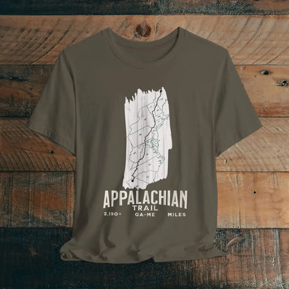 White Blaze Appalachian Trail Unisex T-Shirt Logo Camp Hike Tee T-Shirt Printify Army S