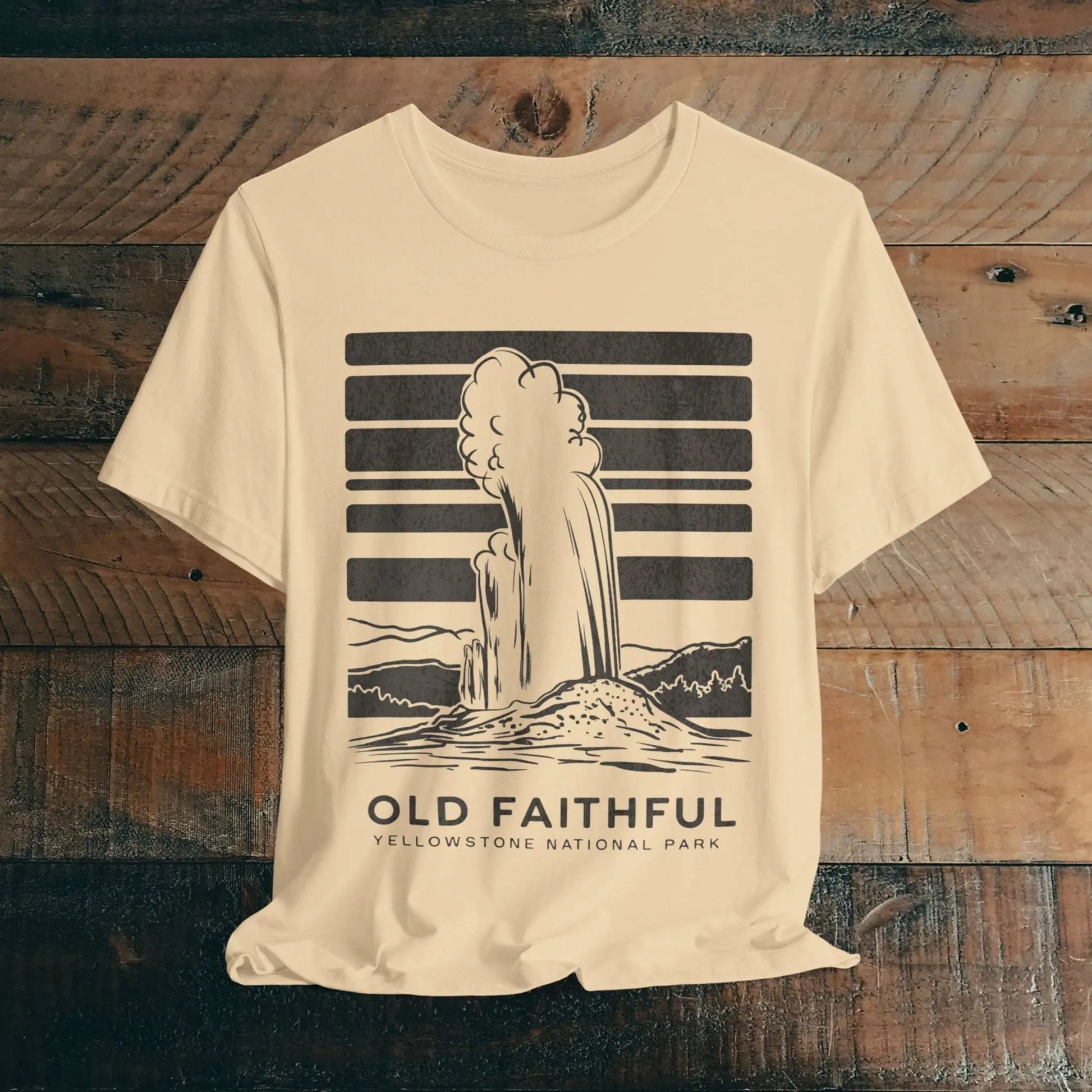 Yellowstone National Park Unisex Fit Soft T-Shirt T-Shirt Printify Soft Cream S