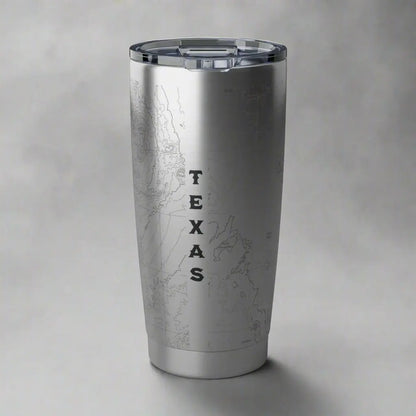 Big Bend National Park Topographic Tumbler 20oz USGS Map Print Tumbler Printify