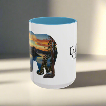 Crater Lake Bear Colored Mug Mug Printify