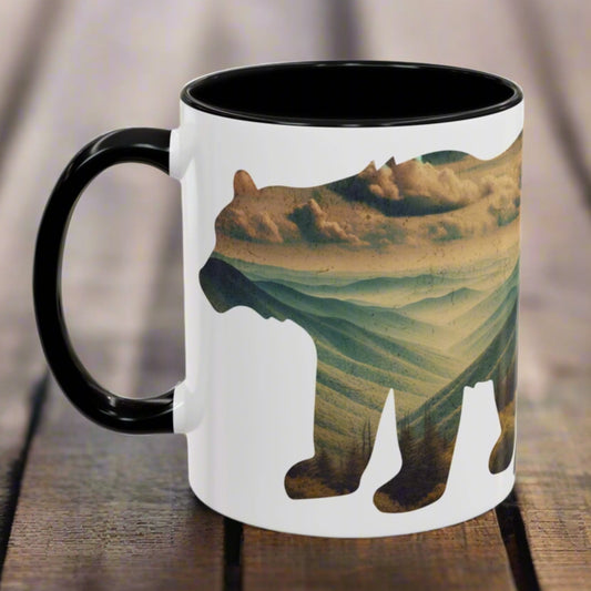 Smoky Mountains Bear Colored Mug Mug Printify