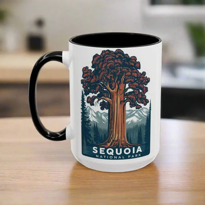 Sequoia National Park Big Tree Coffee Mug Mug Printify 15oz Black