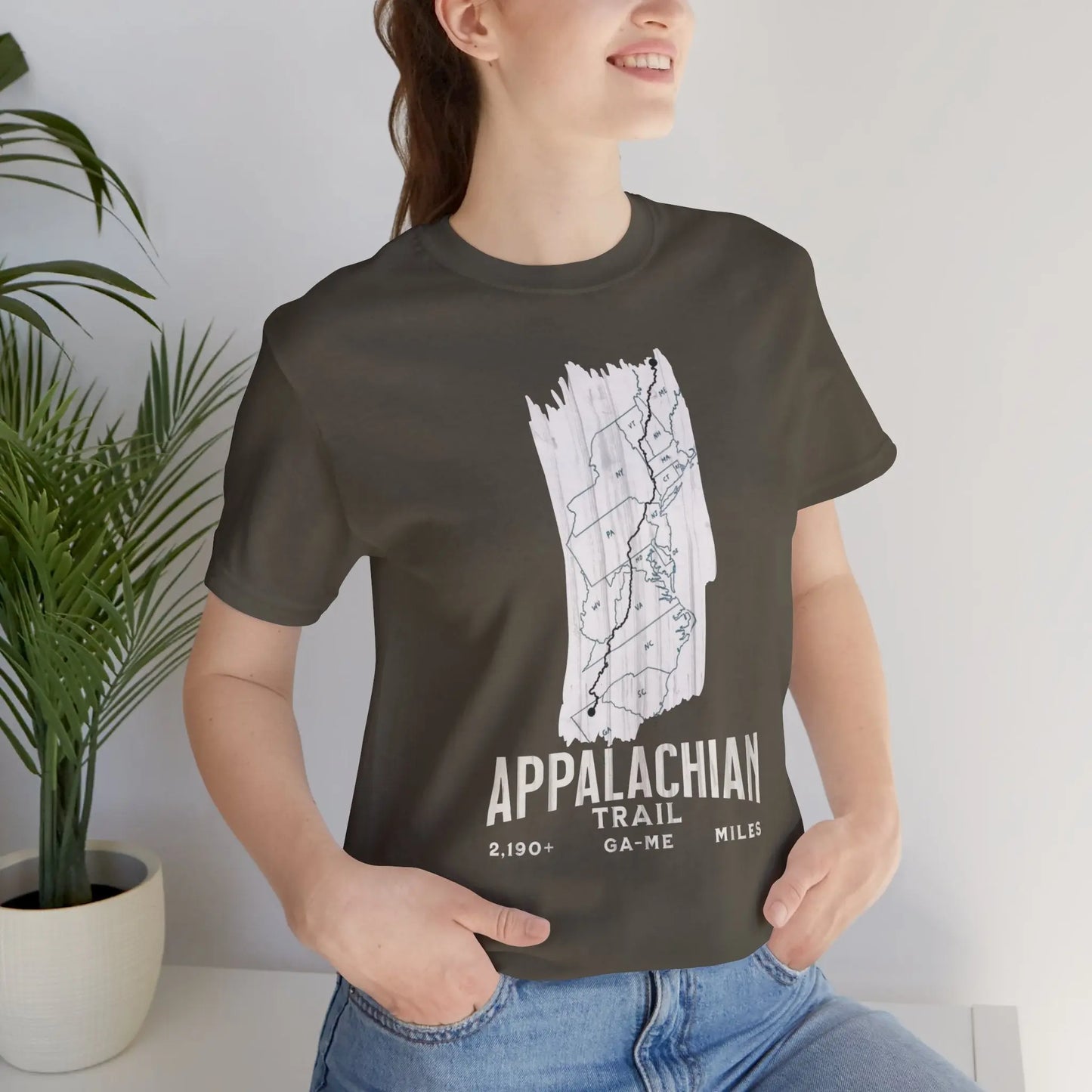 White Blaze Appalachian Trail Unisex T-Shirt Logo Camp Hike Tee T-Shirt Printify