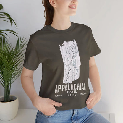 White Blaze Appalachian Trail Unisex T-Shirt Logo Camp Hike Tee T-Shirt Printify