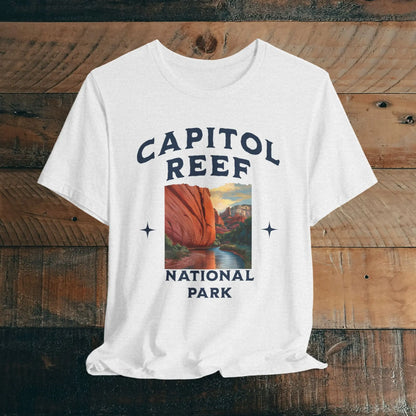 Capitol Reef National Park Unisex Fit Soft Tee River Red Rock T-Shirt T-Shirt Printify Ash S