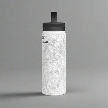 Big Bend National Park Topographic Stainless Steel Water Bottle Handle Lid Texas water bottle Printify