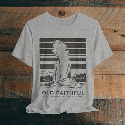 Yellowstone National Park Unisex Fit Soft T-Shirt T-Shirt Printify Athletic Heather S