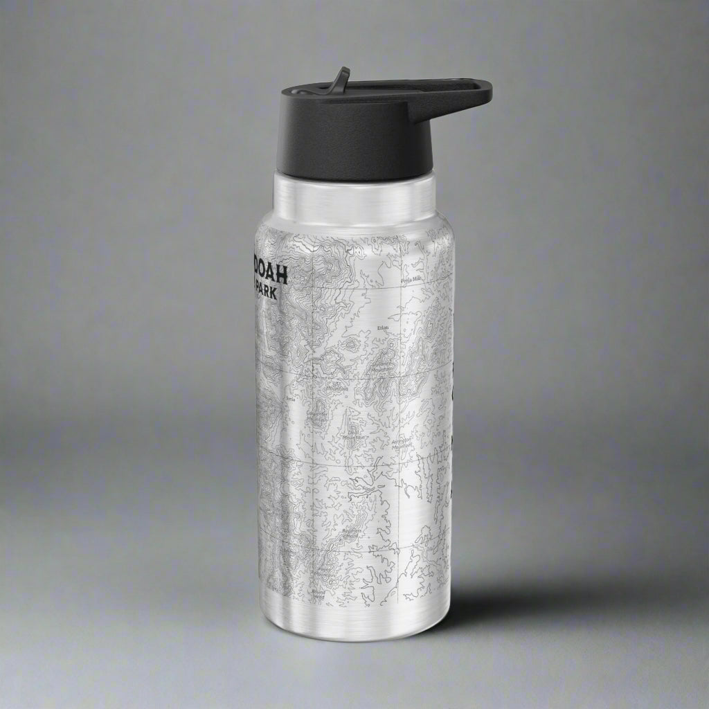 Shenandoah National Park Topographic Insulated Water Bottle Tumbler 32oz water bottle Printify