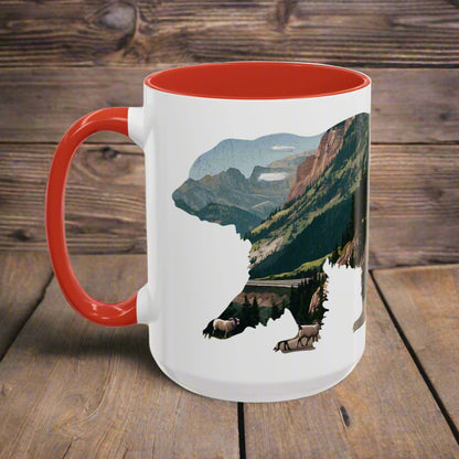 Glacier Bear Colored Mug Mug Printify 15oz Black