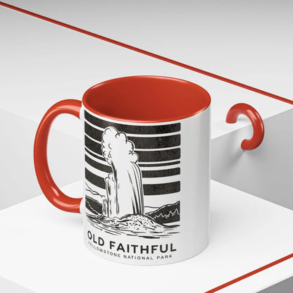 Old Faithful Geyser Yellowstone National Park Coffee Mug Mug Printify