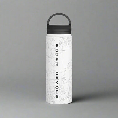 Badlands National Park Topographic Stainless Steel Water Bottle Handle Lid South Dakota Mug Printify