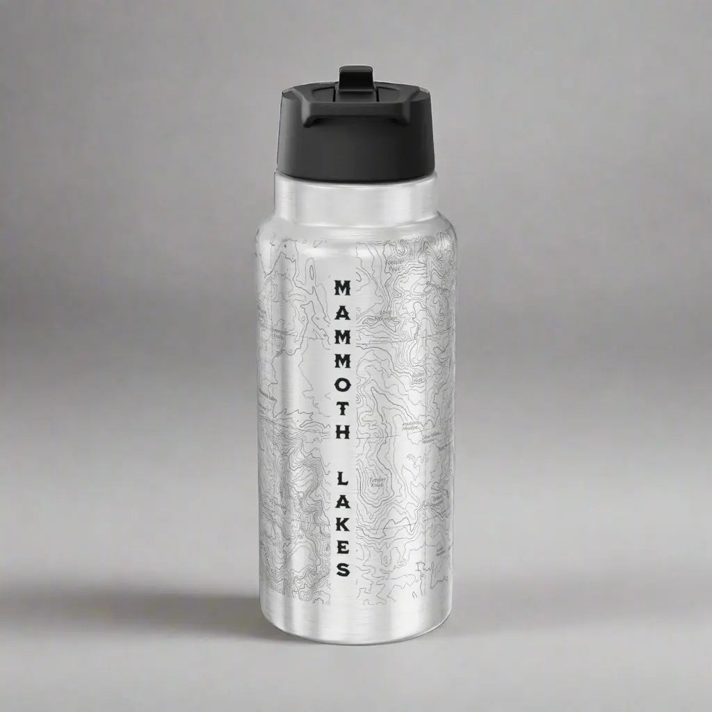 Mammoth Lakes California Topographic Insulated Water Bottle Tumbler 32oz Mug Printify
