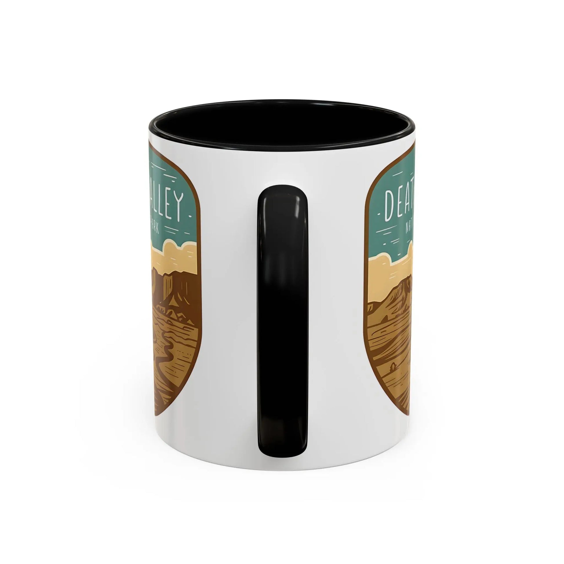 Death Valley National Park Coffee Mug 11oz 15oz Desert Shield Graphic Blue Black Pink Red Mug Printify