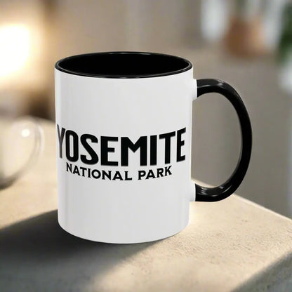 Yosemite National Park Line Art Accent Coffee Mug Mug Printify