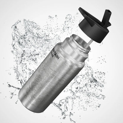 Rocky Mountain National Park Topographic Insulated Water Bottle Tumbler 32oz Mug Printify