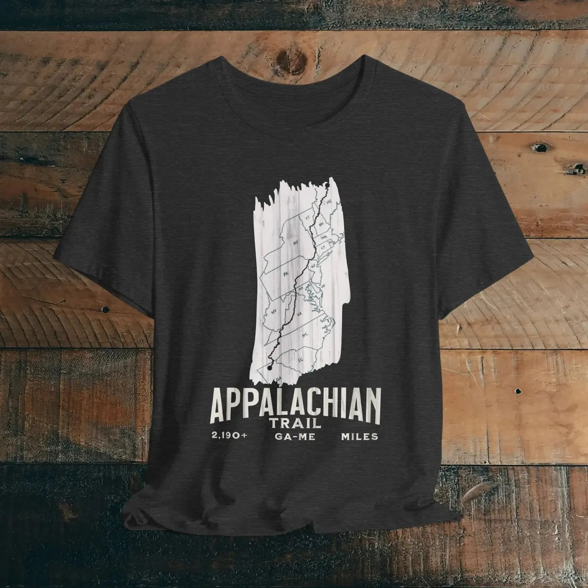 White Blaze Appalachian Trail Unisex T-Shirt Logo Camp Hike Tee T-Shirt Printify Dark Grey Heather S