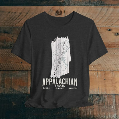 White Blaze Appalachian Trail Unisex T-Shirt Logo Camp Hike Tee T-Shirt Printify Dark Grey Heather S