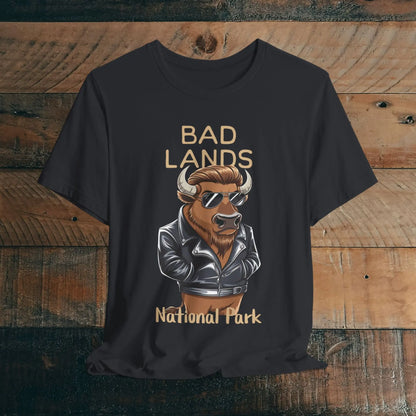 Badlands National Park Bad Lands Buffalo Unisex T-shirt T-Shirt Printify Vintage Black XS