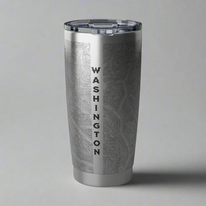 North Cascades National Park Topographic Insulated Tumbler 20oz Mug Printify