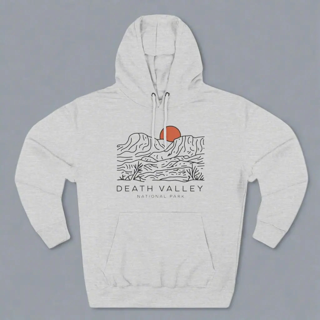 Death Valley National Park Fleece Hoodie Desert Dunes Hoodie Printify S Heather Grey