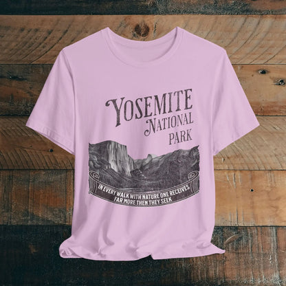 Yosemite National Park Unisex Fit T-Shirt Receive More From Nature Muir T-Shirt Printify Lilac XS