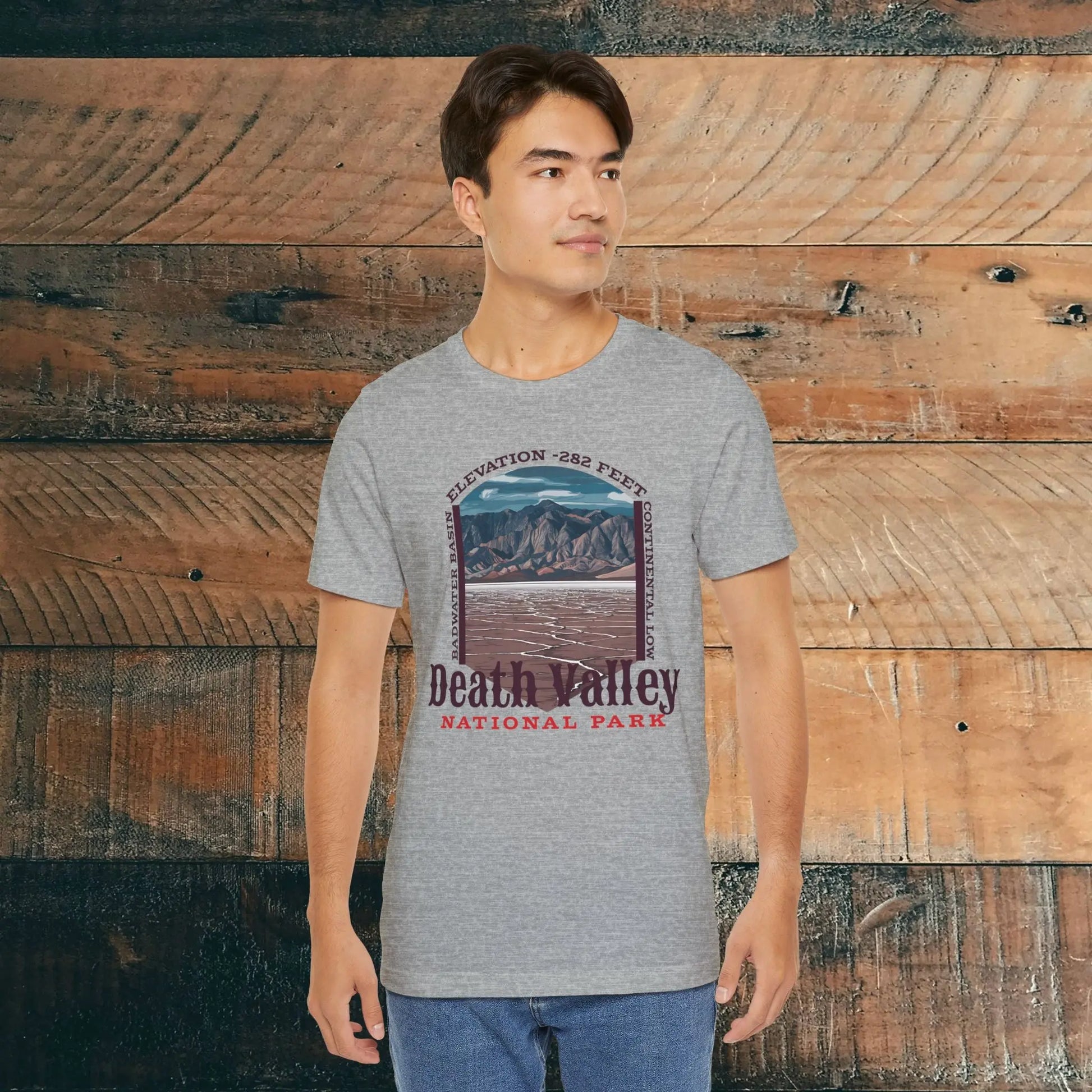 Death Valley National Park Unisex Jersey Tee Airlume Cotton Badwater Basin - Park Service Apparel