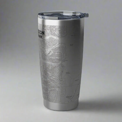 Grand Teton National Park Topographic Tumbler 20oz USGS Map Mug Printify