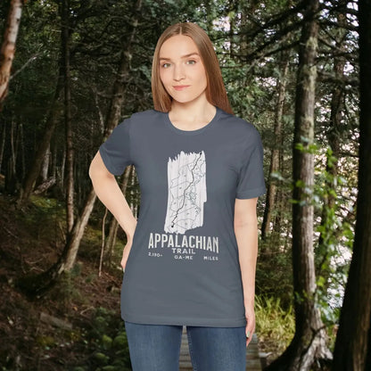 White Blaze Appalachian Trail Unisex T-Shirt Logo Camp Hike Tee T-Shirt Printify