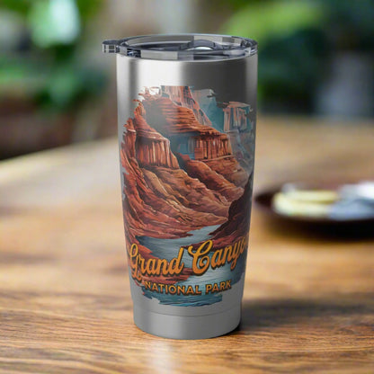 Grand Canyon National Park 20oz Tumbler Stainless Steel Insulated Sealed Top Mug Park Service Apparel 20oz Silver