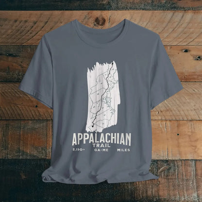 White Blaze Appalachian Trail Unisex T-Shirt Logo Camp Hike Tee T-Shirt Printify Steel Blue XS