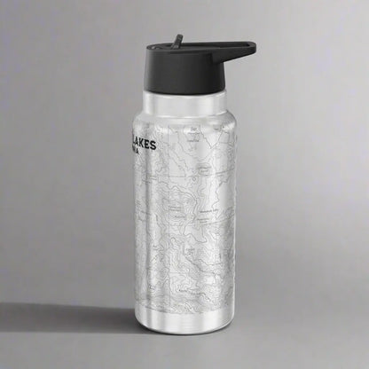 Mammoth Lakes California Topographic Insulated Water Bottle Tumbler 32oz Mug Printify